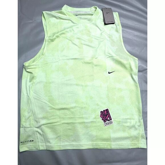 Nike Dri-FIT ADV Run Division Running Tank Top Yellow DX0928-113 Mens Large NEW - Picture 2 of 10